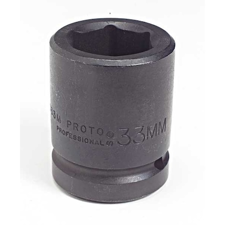 1 in Drive, 80mm Metric Socket, 6 Points, Steel,Blk Oxd,80 mm