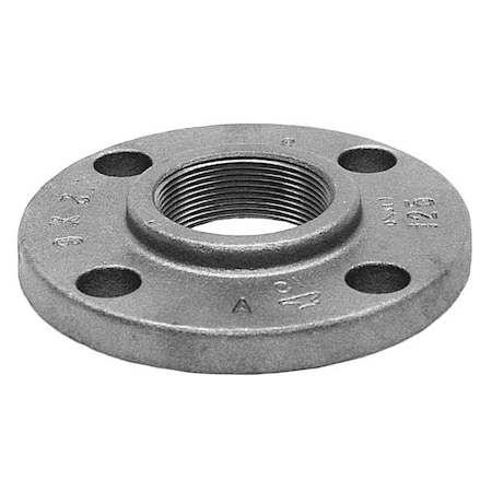 Flange Threaded Flange, Faced and Drilled, 1-1/4" Pipe, Flanged x FNPT, Cast Iron, Class 125