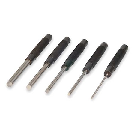 Drive Pin Punch Set,5 Pieces,Steel