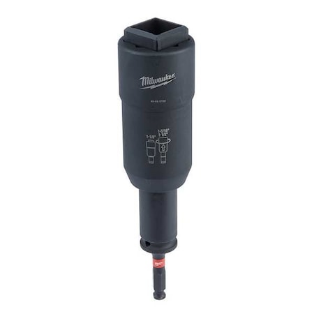 1/2 in Drive 3-in-1 Transmission Utility Socket 1/2 in Size Square Deep Depth, Black Oxide