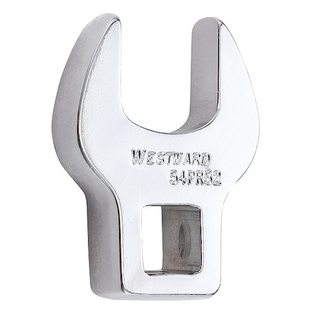 3/8" Drive, Metric 16mm Crowfoot Socket Wrench, Open End Head, Chrome Finish