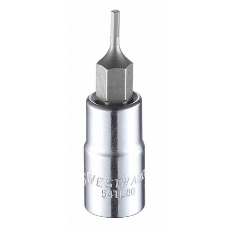 1/4 in Drive Hex Socket Bit SAE 1/16 in Tip, 1 1/2 in L