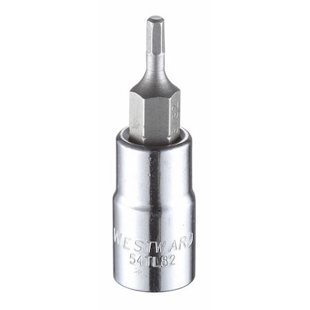 1/4 in Drive Hex Socket Bit SAE 3/32 in Tip, 1 1/2 in L