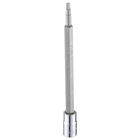 1/4 in Drive Hex Socket Bit SAE 1/8 in Tip, 4 3/4 in L