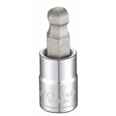 3/8 in Drive Ball Hex Socket Bit Metric 9 mm Tip, 1 13/16 in L