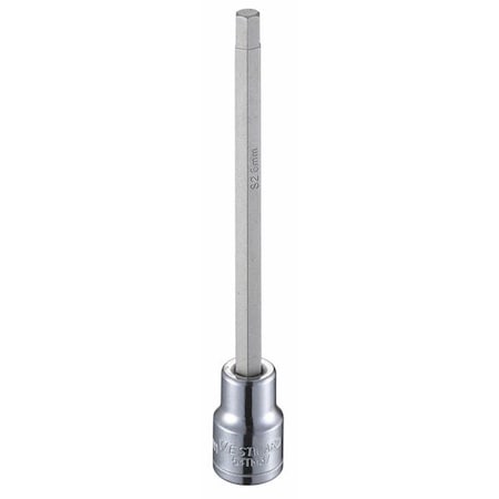 3/8 in Drive Hex Socket Bit Metric 6 mm Tip, 4 13/16 in L