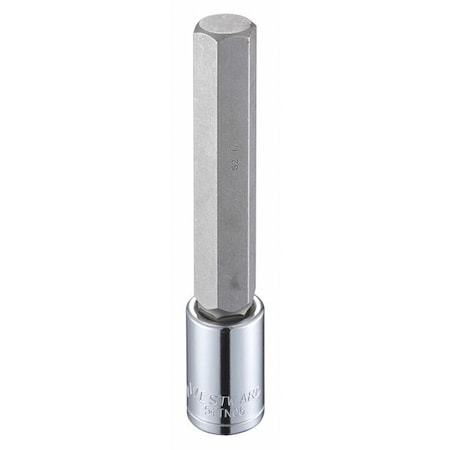 1/2 in Drive Hex Socket Bit Metric 17 mm Tip, 5 1/4 in L