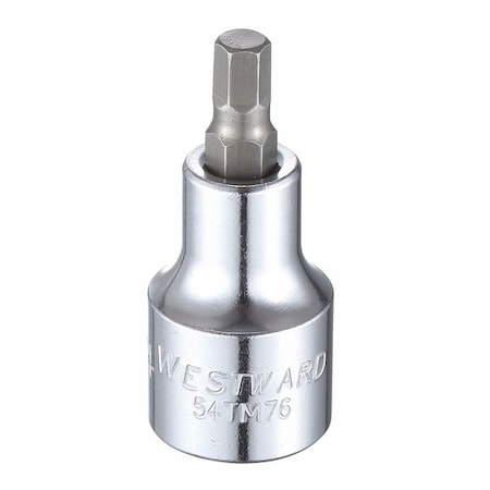 1/2 in Drive Hex Socket Bit SAE 1/4 in Tip, 2 1/4 in L