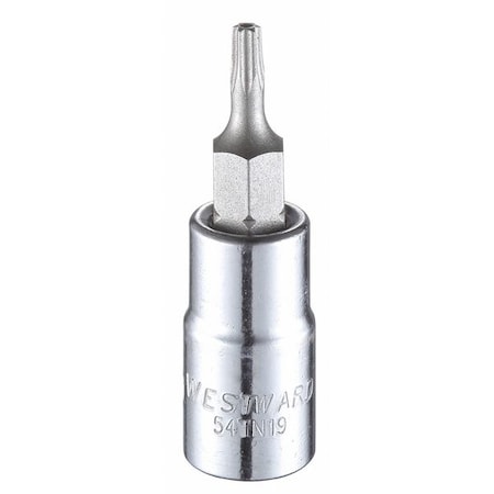 1/4 in Drive Tamper Resistant Torx(R) Socket Bit SAE T10 Tip, 1 1/2 in L