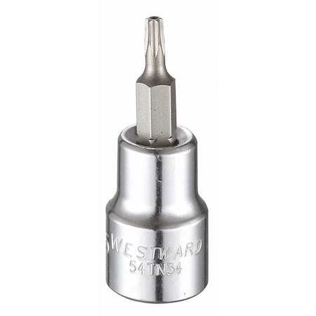 3/8 in Drive Tamper Resistant Torx(R) Socket Bit Torx(R) T15 Tip, 1 7/32 in L