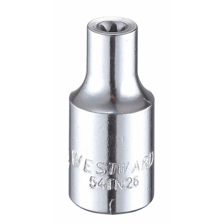 1/4 in Drive Torx(R) Socket SAE E-4 Tip, 1 7/8 in L