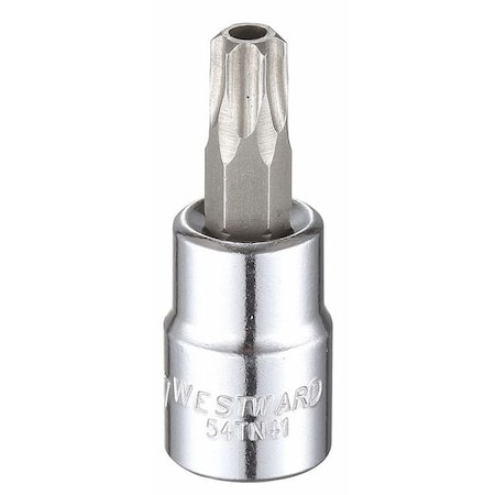 3/8 in Drive Tamper Resistant Torx(R) Socket Bit Torx(R) T47 Tip, 1 3/4 in L