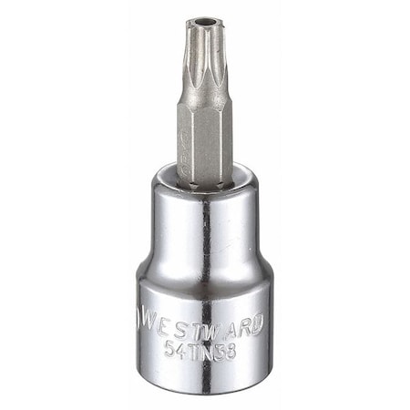 3/8 in Drive Tamper Resistant Torx(R) Socket Bit SAE T30 Tip, 1 3/4 in L