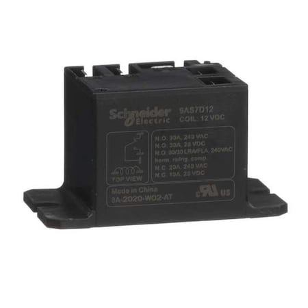 Panel Flange, Enclosed Power Relay, Square, 30 A, 5 Pins, Faston Connector