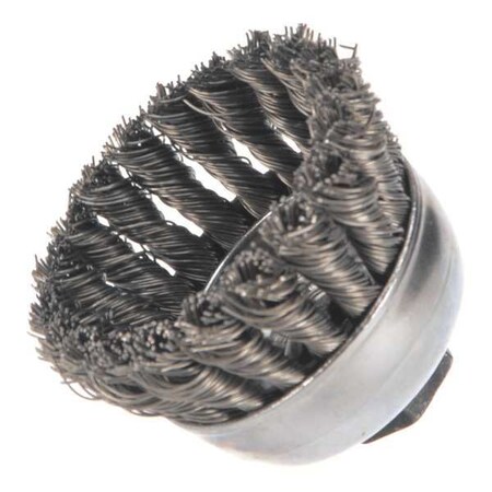 Knot Wire Cup Wire Brush, Threaded Arbor