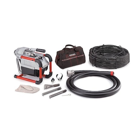 Sectional Drain Cleaning Machine & Kit, 66497 Compact Machine, Corded, 115V, Tool & Cable Kit
