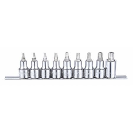 1/2" Drive Socket Bit Set, SAE, 9pcs