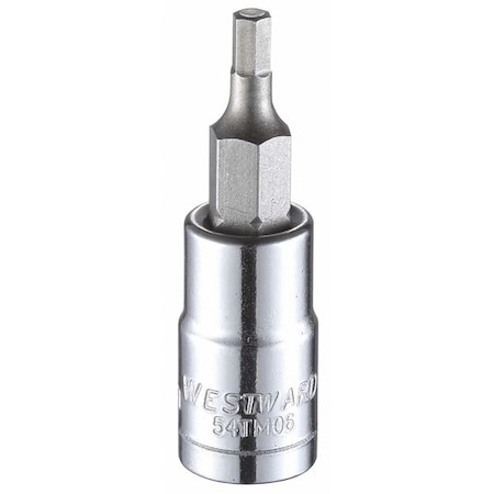 1/4 in Drive Hex Socket Bit Metric 3 mm Tip, 1 1/2 in L