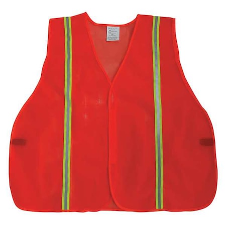 Back Stp Vest, Unrated Orange/Red, 3XL