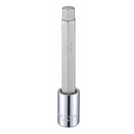 1/2 in Drive Hex Socket Bit SAE 1/2 in Tip, 5 1/4 in L