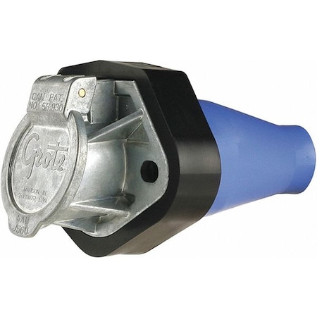 Round Connector Socket, 24" L, Blue Color