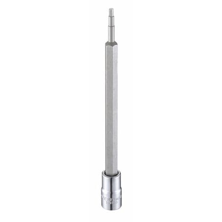 1/4 in Drive Hex Socket Bit SAE 3/32 in Tip, 4 3/4 in L