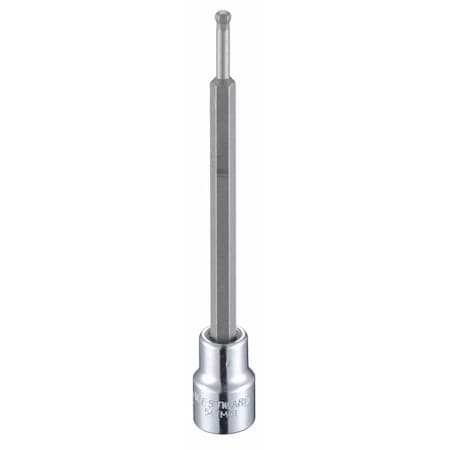 3/8 in Drive Ball Hex Socket Bit SAE 5/32 in Tip, 4 3/4 in L
