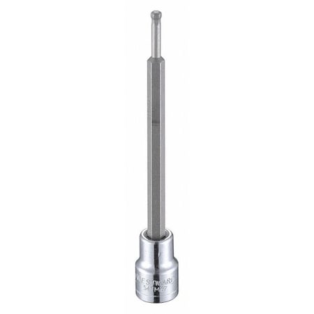 3/8 in Drive Ball Hex Socket Bit Metric 3 mm Tip, 4 13/16 in L