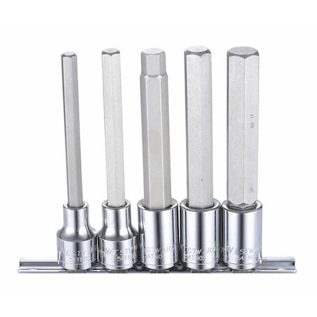 1/2" Drive Socket Bit Set, Metric, 5 pcs