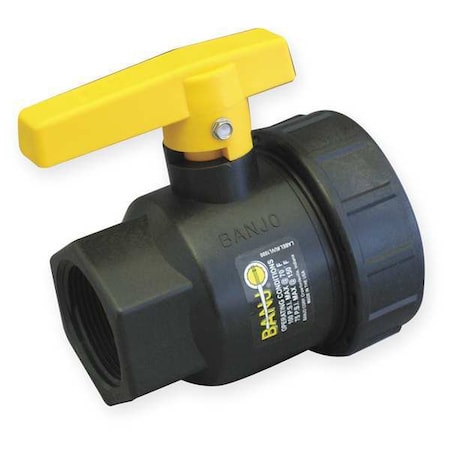 1" FNPT Polypropylene Ball Valve Single Union