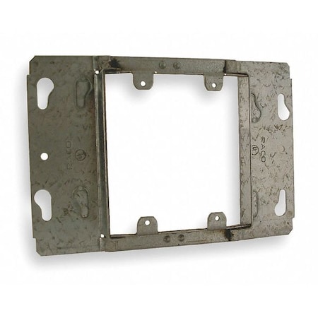 Box Cover, Square Box Type, 2 Gang, Galvanized Steel, Blank Cover Type