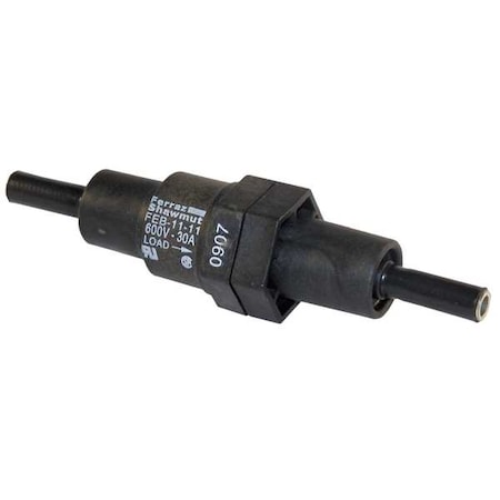 Fuse Holder, 0 to 30A Amp Range, 600V AC/DC Volt Rating, 1 Poles, Crimp