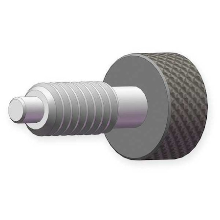 Metal Knob Plunger,0.40 In,1/4-20,0.125