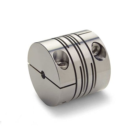 Slit Coupling, Clamp, Short, Bores 8x4mm, OD 20.0mm, Aluminum