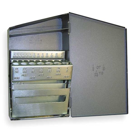 Drill Case For Jobber Chicago-Latrobe Holds 1/16-1/2x1/64, 29pc Holder