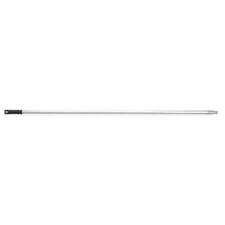 Squeegee Handle, Threaded, Aluminum, 61 In L, 1 in Handle Dia, Black/White