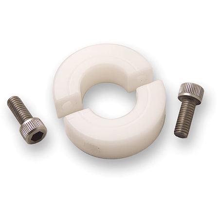 Shaft Collar, 1pc Clamp, Bore 9mm, OD 24mm, Plastic,MSP-9-P
