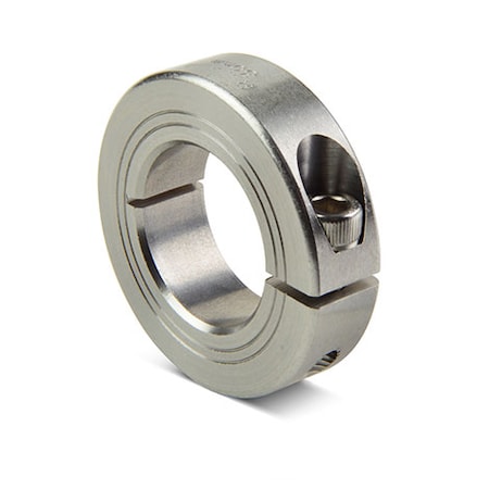 Shaft Collar, 1pc Clamp, Bore 1.1250", OD 48mm, 303 Stainless Steel