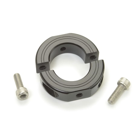 Mountable Collar, 2pc Clamp, Bore 10mm, Anod Aluminum, OD 24mm