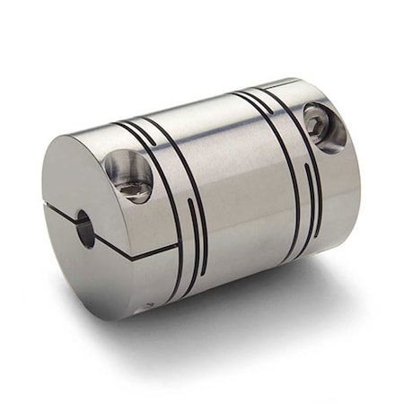 Slit Coupling, Clamp, Long, Bores 10x5mm, OD 20.0mm, Aluminum