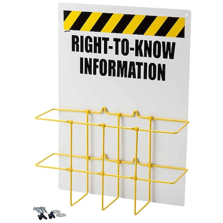 Right to Know Center, Right-To-Know Information, Polyethylene, 14 in W, 20 in H