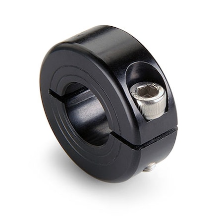 Shaft Collar, 1pc Clamp, Bore 1.4375", OD 60mm, Anodized Aluminum