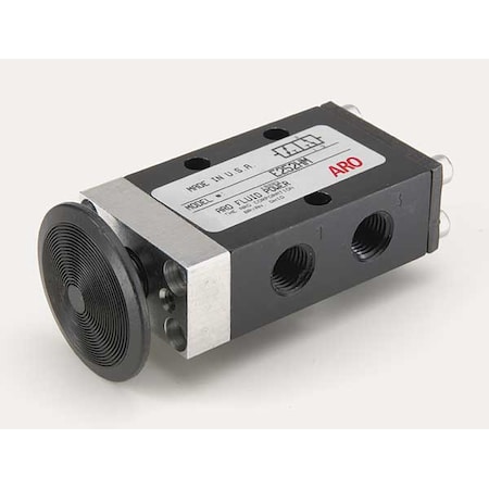 Manual Air Control Valve,3-Way,1/4in NPT