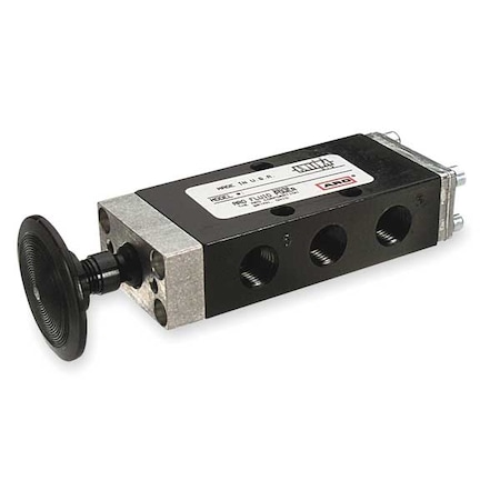 Manual Air Control Valve,4-Way,1/4in NPT
