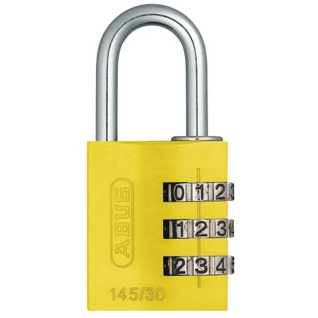 Combination Padlock, Side, Black/Silver
