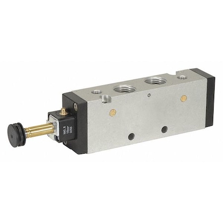 Solenoid Air Control Valve,1/2 In,4-Way