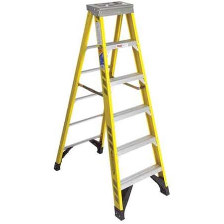 8 ft Fiberglass Stepladder, 375 lb Capacity