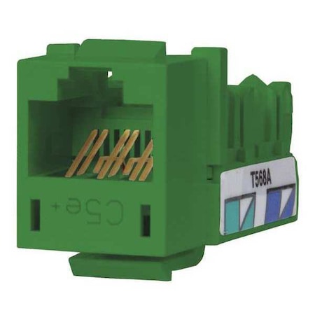 Hubbell SPEEDGAIN Xcelerator HXJ5EGN Cat.5e Connector - 25 Pack - 1 x RJ-45 Network - Green