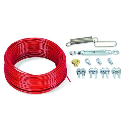 Cable Kit,Plastic Coated Steel,164 ft. L