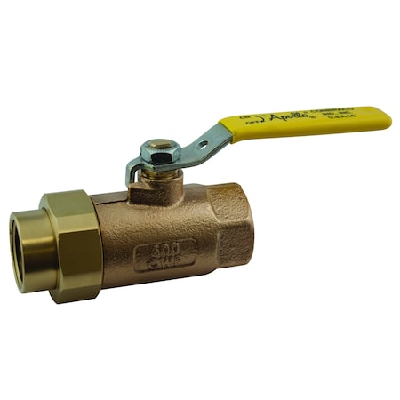 1-1/2" FNPT Bronze Ball Valve Inline Single Union